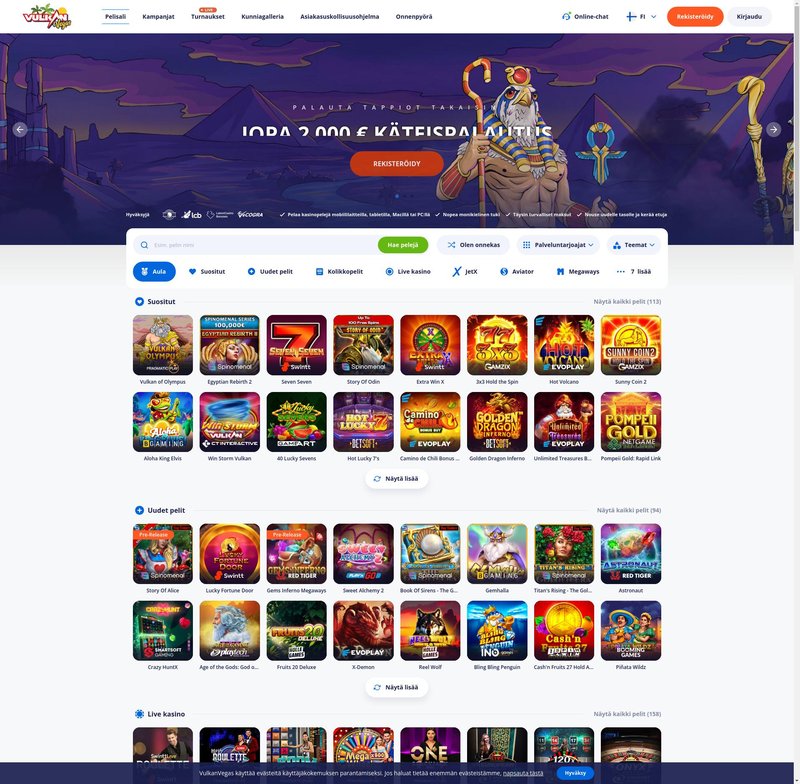 Présentation de vulkan vegas review